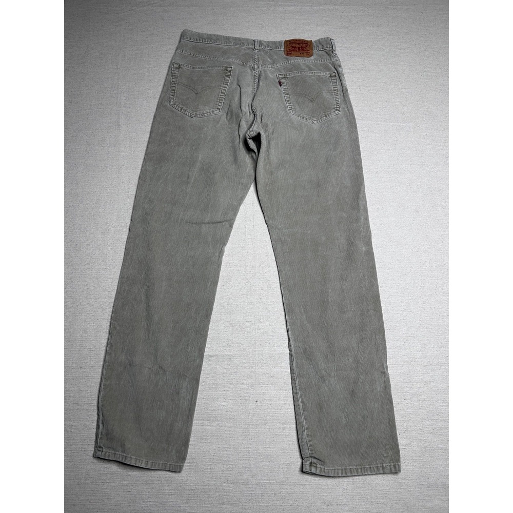 Vintage Levi's 505 Corduroy Pants Men's 36x34 Beige Regular Fit Straight Leg - Picture 11 of 12